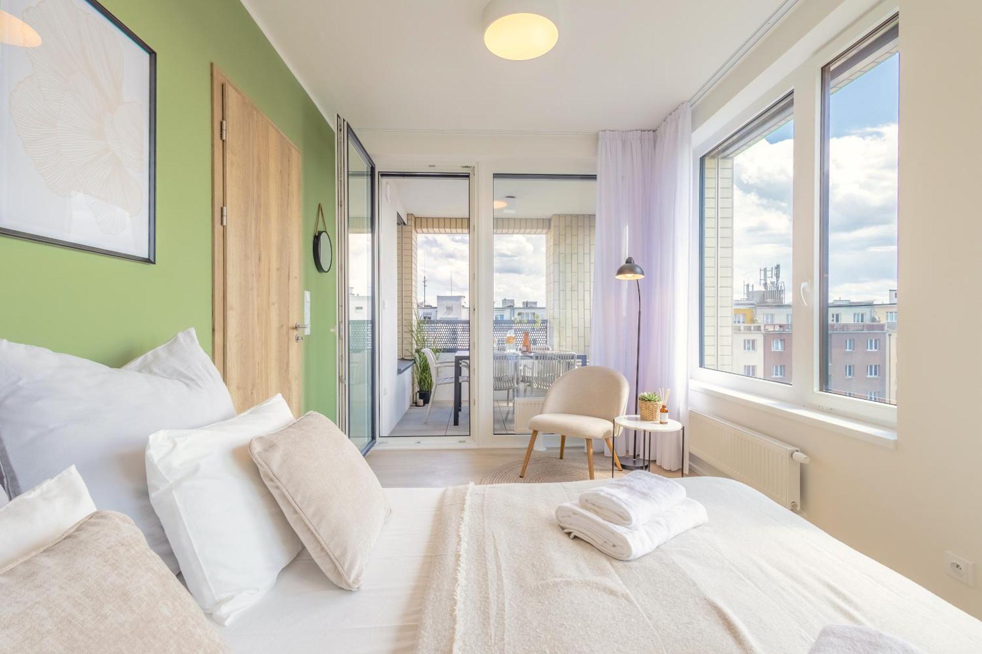דירות Bright 2Br - 8Th Floor, Balcony, Free Parking - By Gravity פראג מראה חיצוני תמונה