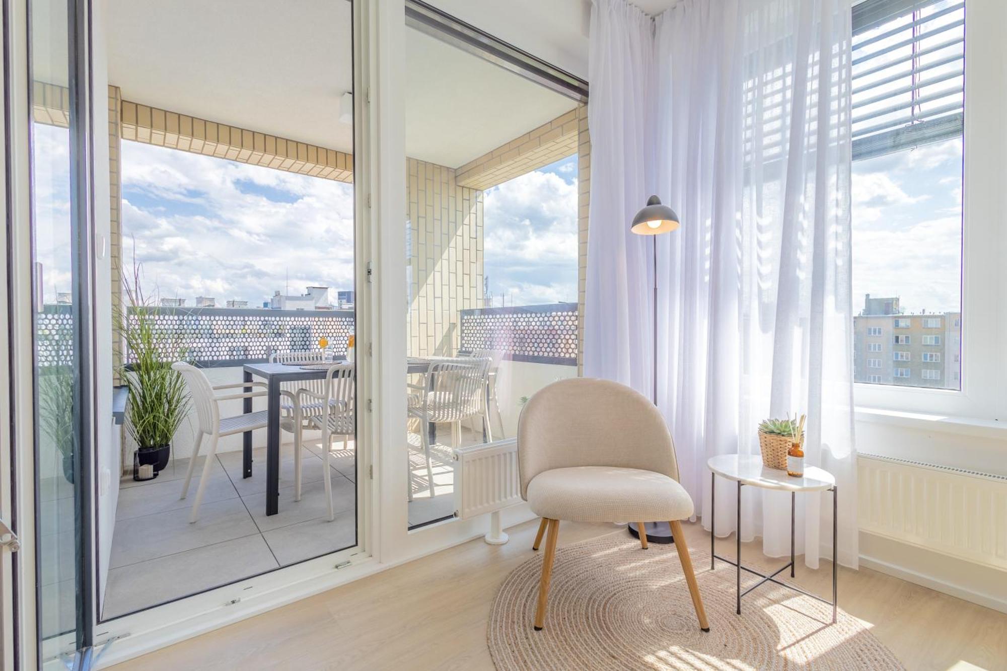 דירות Bright 2Br - 8Th Floor, Balcony, Free Parking - By Gravity פראג מראה חיצוני תמונה